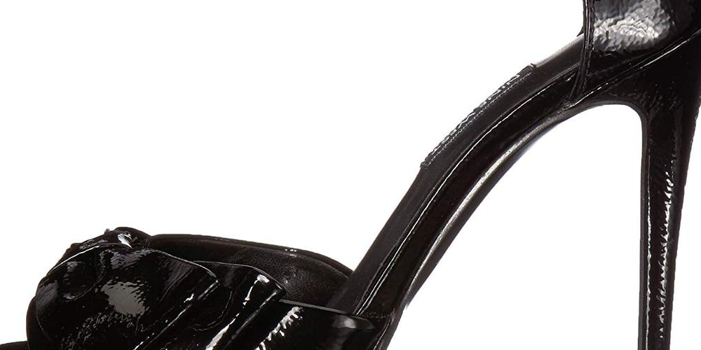 Sandália de salto sintético Bellen feminina Nine West, preta, tamanho 9 M
