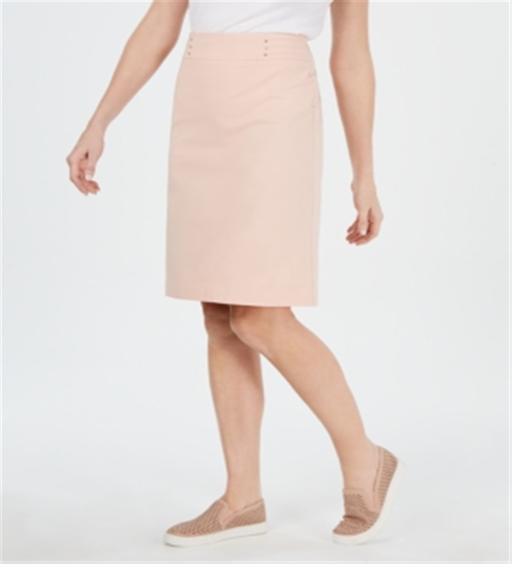 Saia evasê com cintura rebitada feminina JM Collection Casabella tamanho 2XL