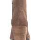 Botas femininas American Rag Comfort Eryn com bico fino e salto bloco, de couro, com zíper, tamanho 6 M, marrom