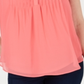 Top franzido feminino Charter Club rosa tamanho pequeno