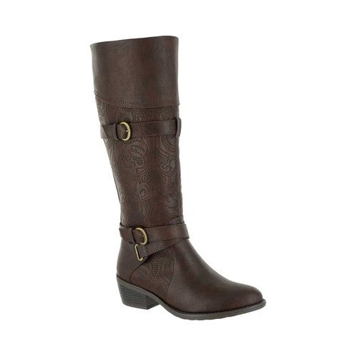 Bota feminina Kelsa de cano alto Easy Street Cocoa tamanho 8 N
