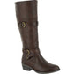 Bota feminina Kelsa de cano alto Easy Street Cocoa tamanho 8 N