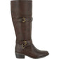 Bota feminina Kelsa de cano alto Easy Street Cocoa tamanho 8 N