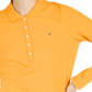 Polo Tommy Hilfiger feminino de manga comprida laranja tamanho XS