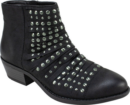 Bota feminina White Mountain Desire com tachas, preta, tamanho 6 M