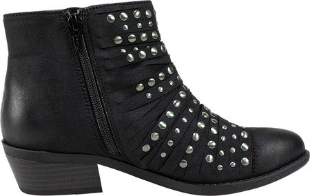 Bota feminina White Mountain Desire com tachas, preta, tamanho 6 M