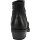 Bota feminina White Mountain Desire com tachas, preta, tamanho 6 M