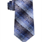 Gravata clássica listrada geométrica masculina Van Heusen, azul, tamanho regular