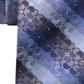 Gravata clássica listrada geométrica masculina Van Heusen, azul, tamanho regular