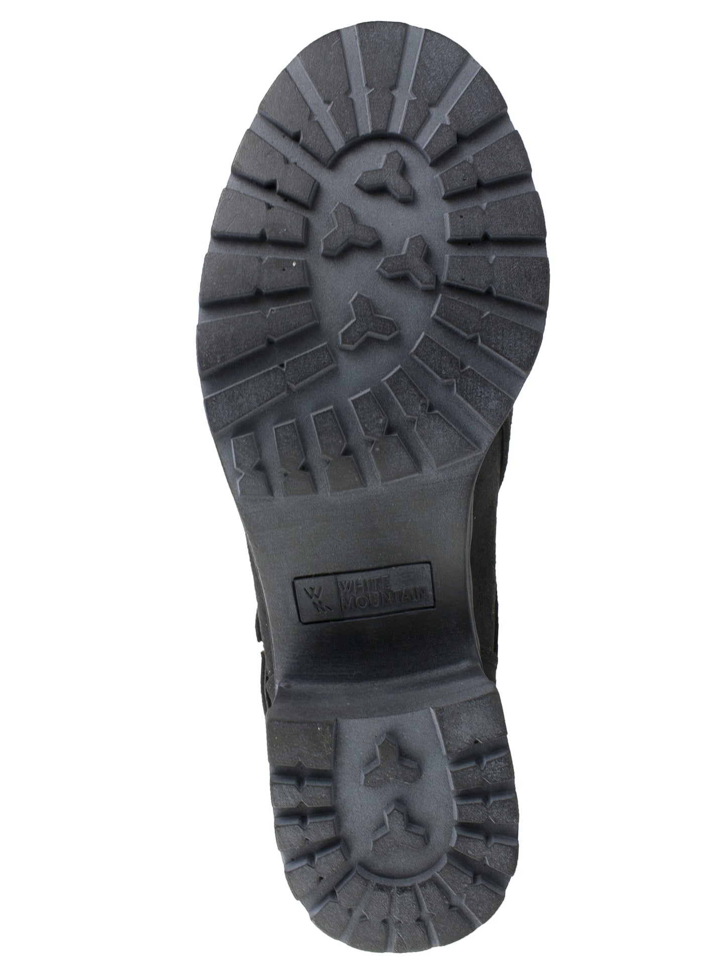 Bota de castidade feminina White Mountain, camurça encerada preta, cinza, tamanho 10 M