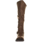 Botas femininas da moda BareTraps Yanessa Fabric, bico fechado, cano médio, marrom, tamanho 7,5