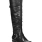 Bota feminina Yanessa bico fechado cano alto preta tamanho 8 W