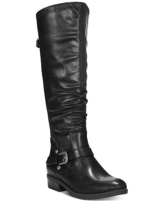 Bota feminina Yanessa bico fechado cano alto preta tamanho 8 W