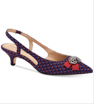 Charter Club Lollee feminino bico fino formal slingback azul tamanho 7,5