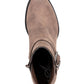 Botas femininas American Rag com zíper e fivela Accent Comfort Milly, bico redondo, salto bloco, marrom, tamanho 5 M