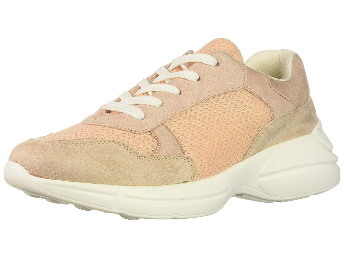 Madden Girl Burrel Tênis de cano baixo com cadarço, estilo fashion, cor de blush, tamanho 9,5 m