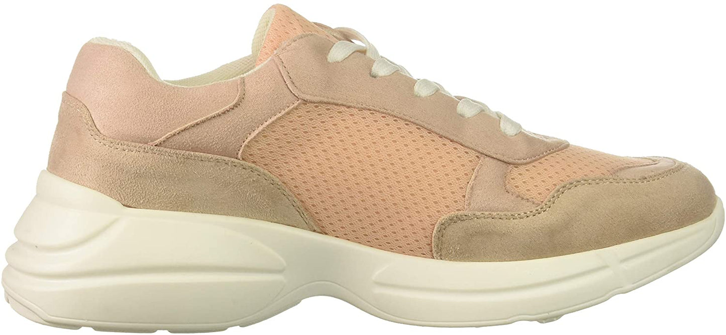 Madden Girl Burrel Tênis de cano baixo com cadarço, estilo fashion, cor de blush, tamanho 9,5 m