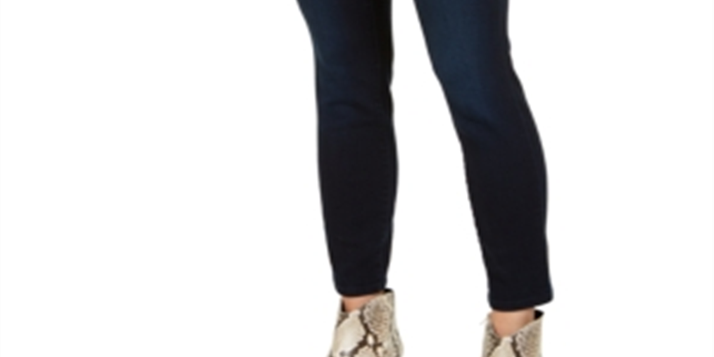 Calça Jeans Skinny Feminina Petite Tummy-Control INC, Lavagem Gemini, Azul, Tamanho 12P