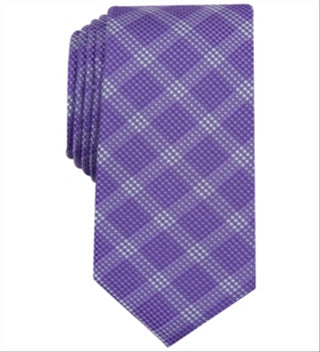Gravata de pescoço masculina Alfani Henderson de seda mista, roxa, tamanho único