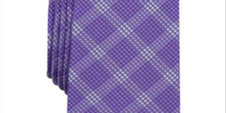 Gravata de pescoço masculina Alfani Henderson de seda mista, roxa, tamanho único