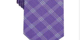 Gravata de pescoço masculina Alfani Henderson de seda mista, roxa, tamanho único