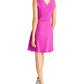 Vestido feminino Rachel Roy com decote em V, sem mangas e ajuste evasê, novo, roxo, tamanho XXL