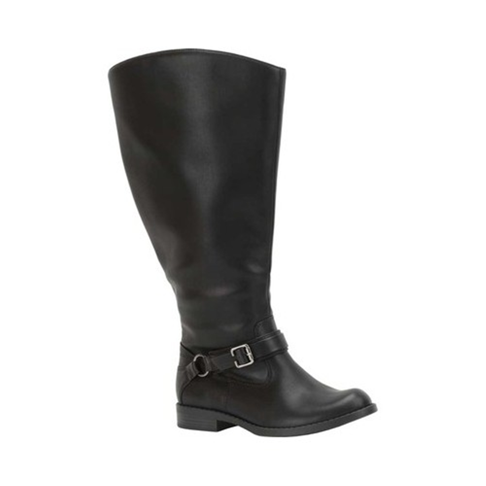 Botas altas femininas Easy Street pretas tamanho 12 M