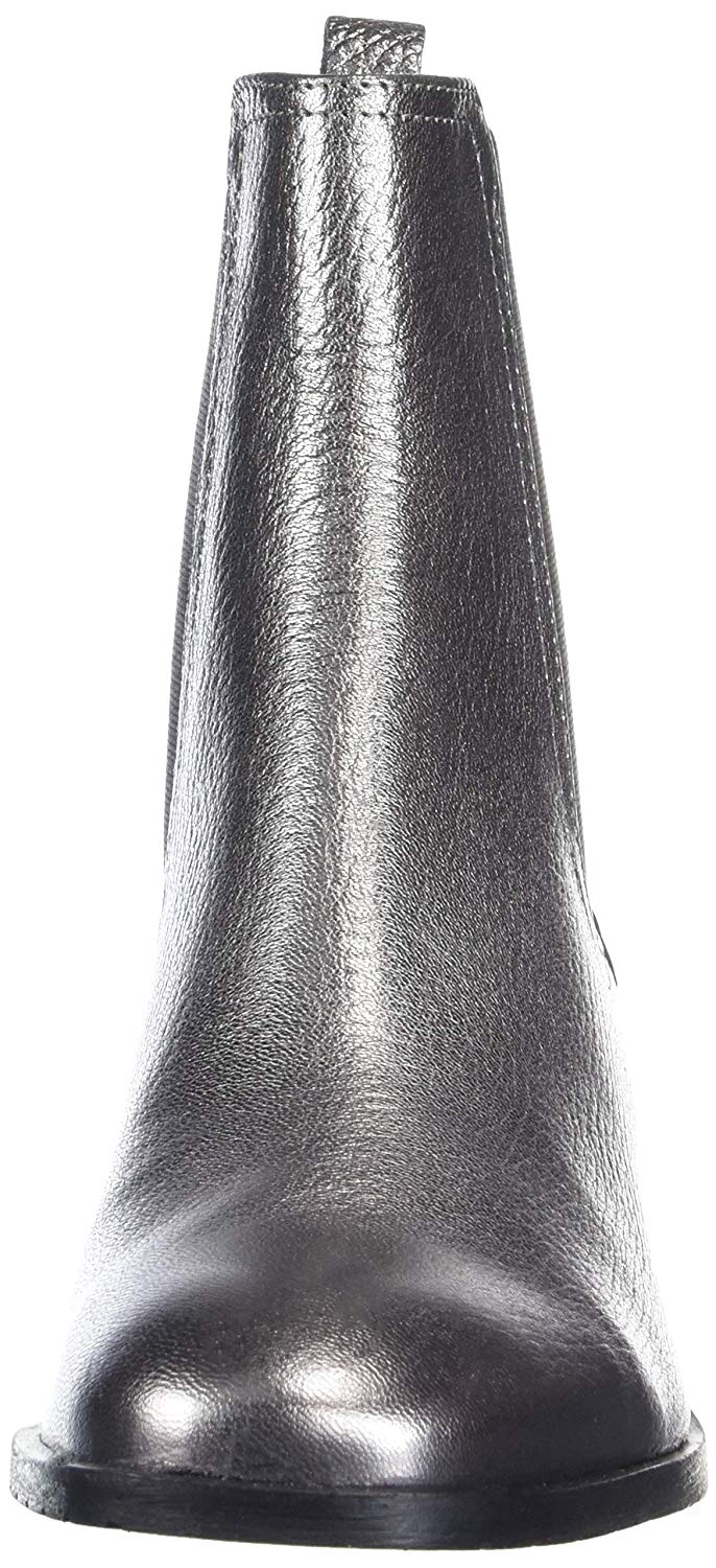 Botas femininas Kenneth Cole Reaction Salt Leather com bico fechado e cano curto, cinza, tamanho 10 M