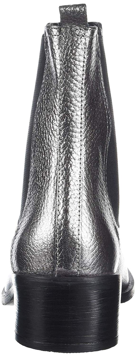 Botas femininas Kenneth Cole Reaction Salt Leather com bico fechado e cano curto, cinza, tamanho 10 M