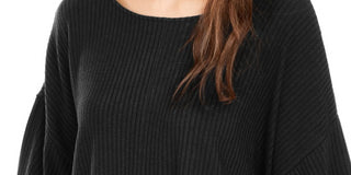 Alfani Top Poncho Feminino com Manga Sino e Decote Redondo, Preto, Tamanho M