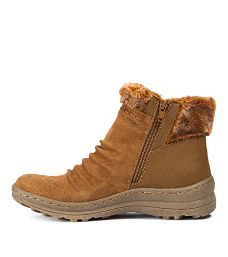 Botas de inverno femininas Bare Traps Alick com pelo sintético para clima frio, marrom, tamanho 5 M