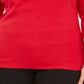Karen Scott Top de algodão feminino plus size com ilhós e renda, tamanho GG