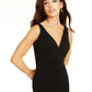 Vestido longo feminino com decote em V e costas nuas, sem mangas, cor esmeralda, tamanho XX-S