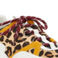 Tênis feminino INC Gemella Leather Animal Print Dad, branco, tamanho 9 M