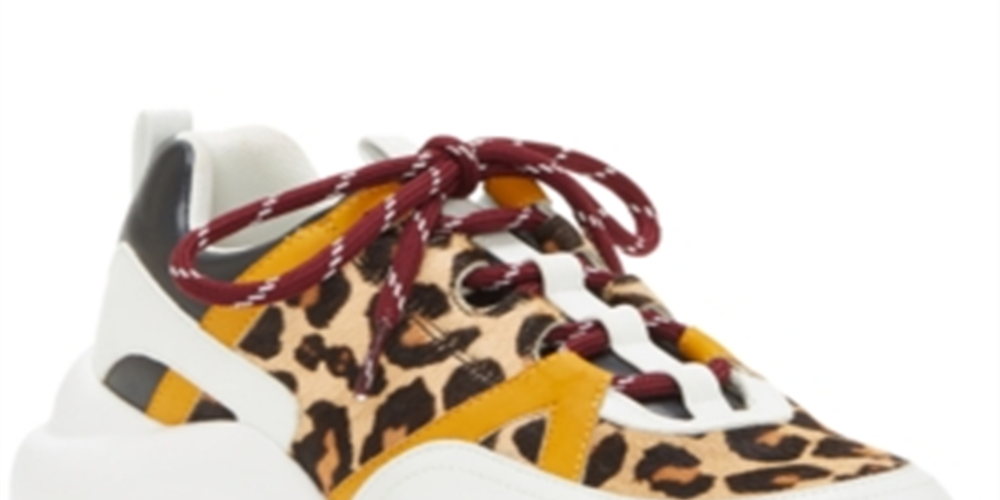 Tênis feminino INC Gemella Leather Animal Print Dad, branco, tamanho 9 M