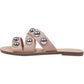 Sandálias femininas Marc Fisher Bryte 2 Slip On com tiras, bege, tamanho 5 M