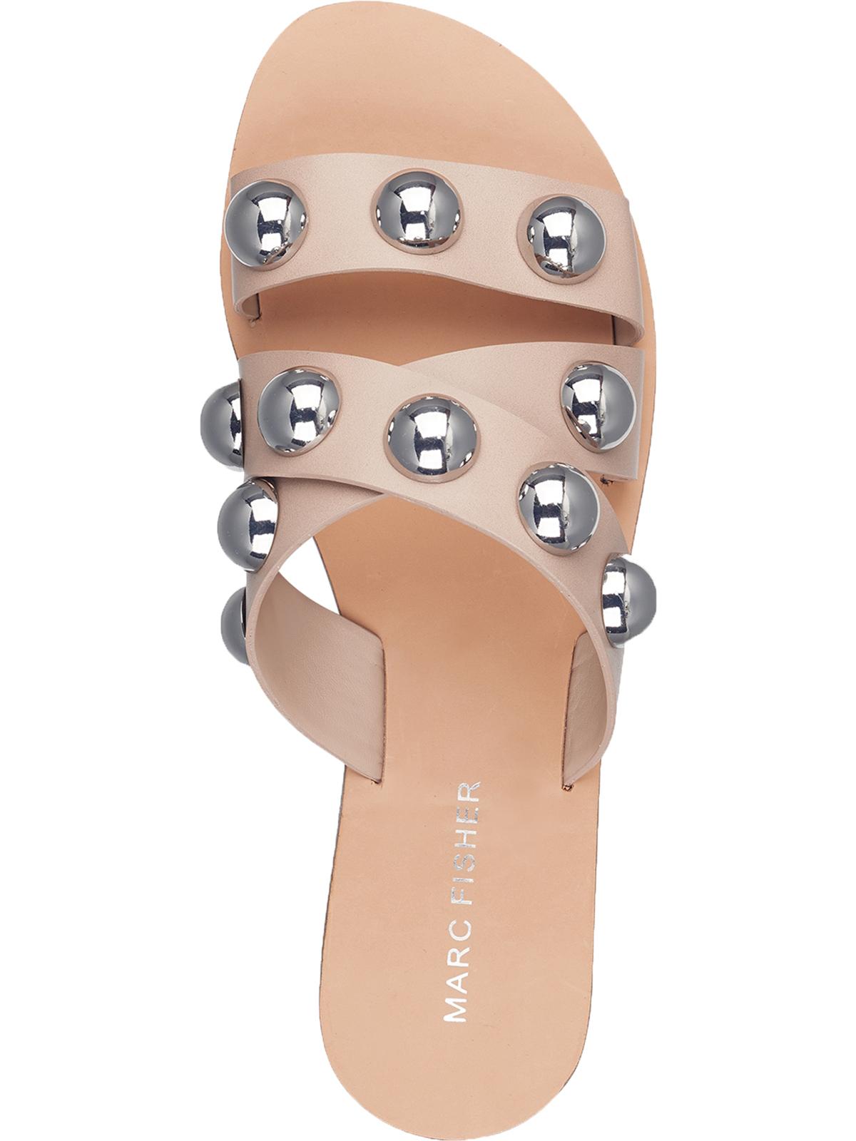 Sandálias femininas Marc Fisher Bryte 2 Slip On com tiras, bege, tamanho 5 M