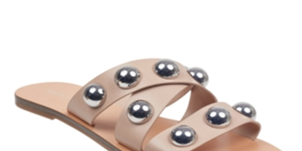 Sandálias femininas Marc Fisher Bryte 2 Slip On com tiras, bege, tamanho 5 M