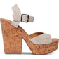 Sapatos femininos Steve Madden Jess Leather Open Toe Special, camurça Bone, tamanho 9,5