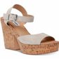 Sapatos femininos Steve Madden Jess Leather Open Toe Special, camurça Bone, tamanho 9,5