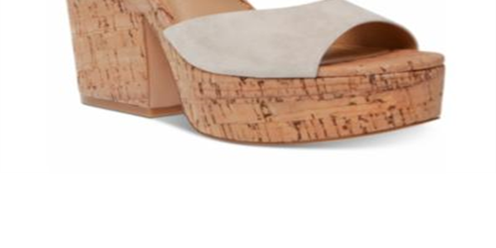 Sapatos femininos Steve Madden Jess Leather Open Toe Special, camurça Bone, tamanho 9,5