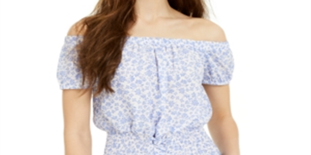 Blusa Ultra Flirt Junior com babados e amarração nos ombros, branca, tamanho grande