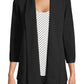 Anne Klein Cardigan Feminino Manga 3/4 Aberto Festa Top Preto Tamanho P