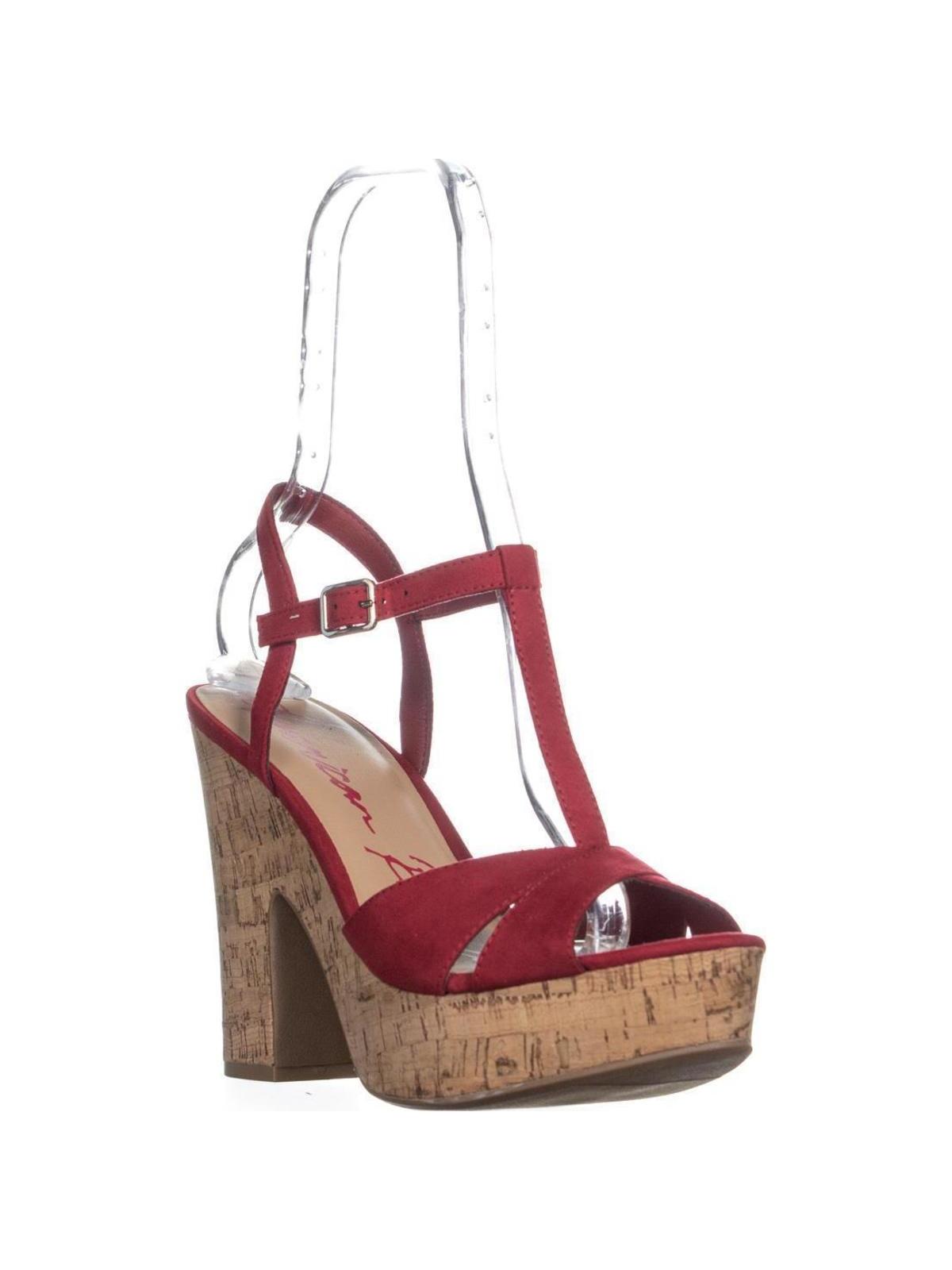 Sandálias plataforma casuais American Rag Amie1 femininas, vermelhas, tamanho 11 M