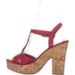 Sandálias plataforma casuais American Rag Amie1 femininas, vermelhas, tamanho 11 M