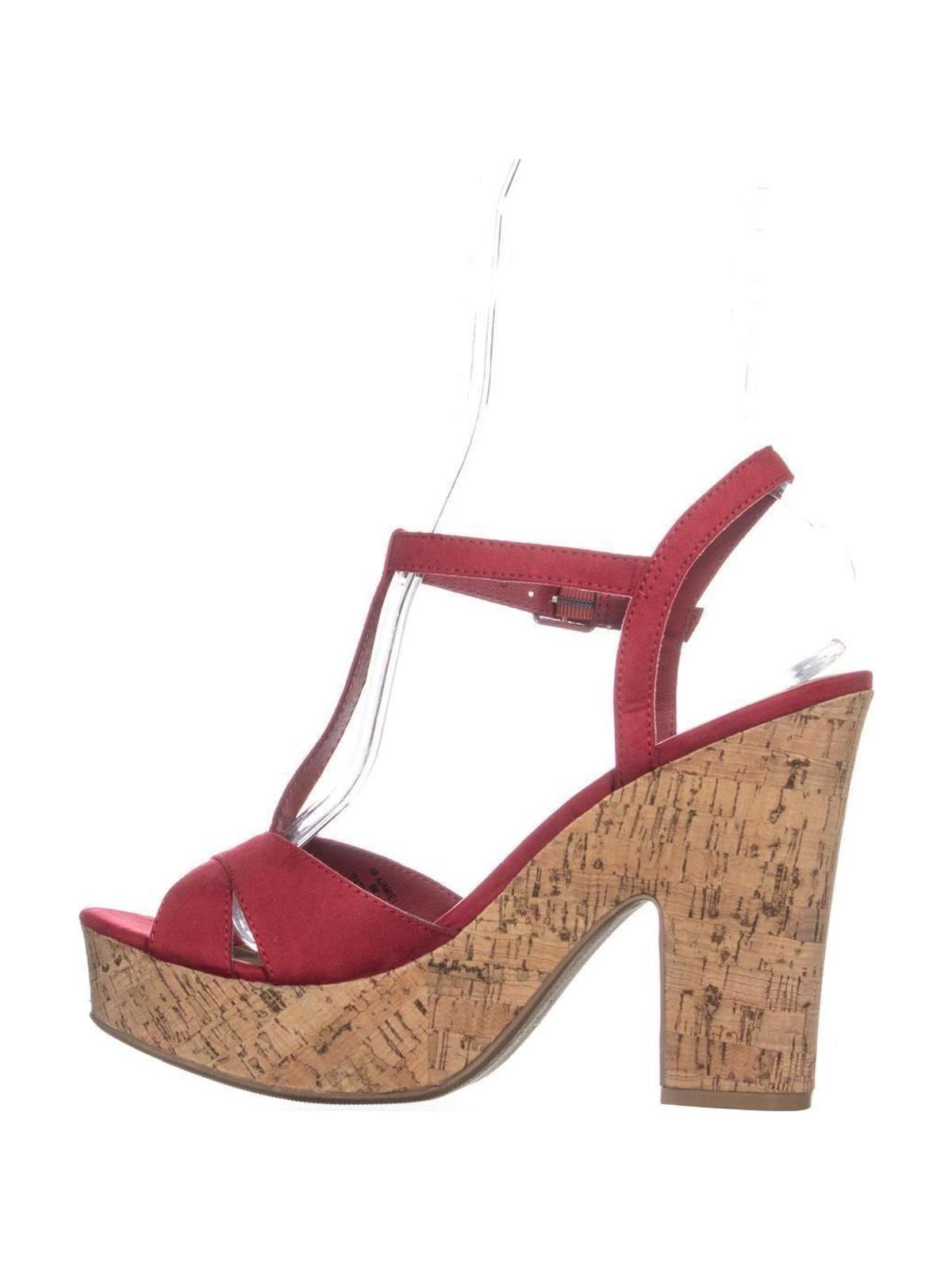 Sandálias plataforma casuais American Rag Amie1 femininas, vermelhas, tamanho 11 M