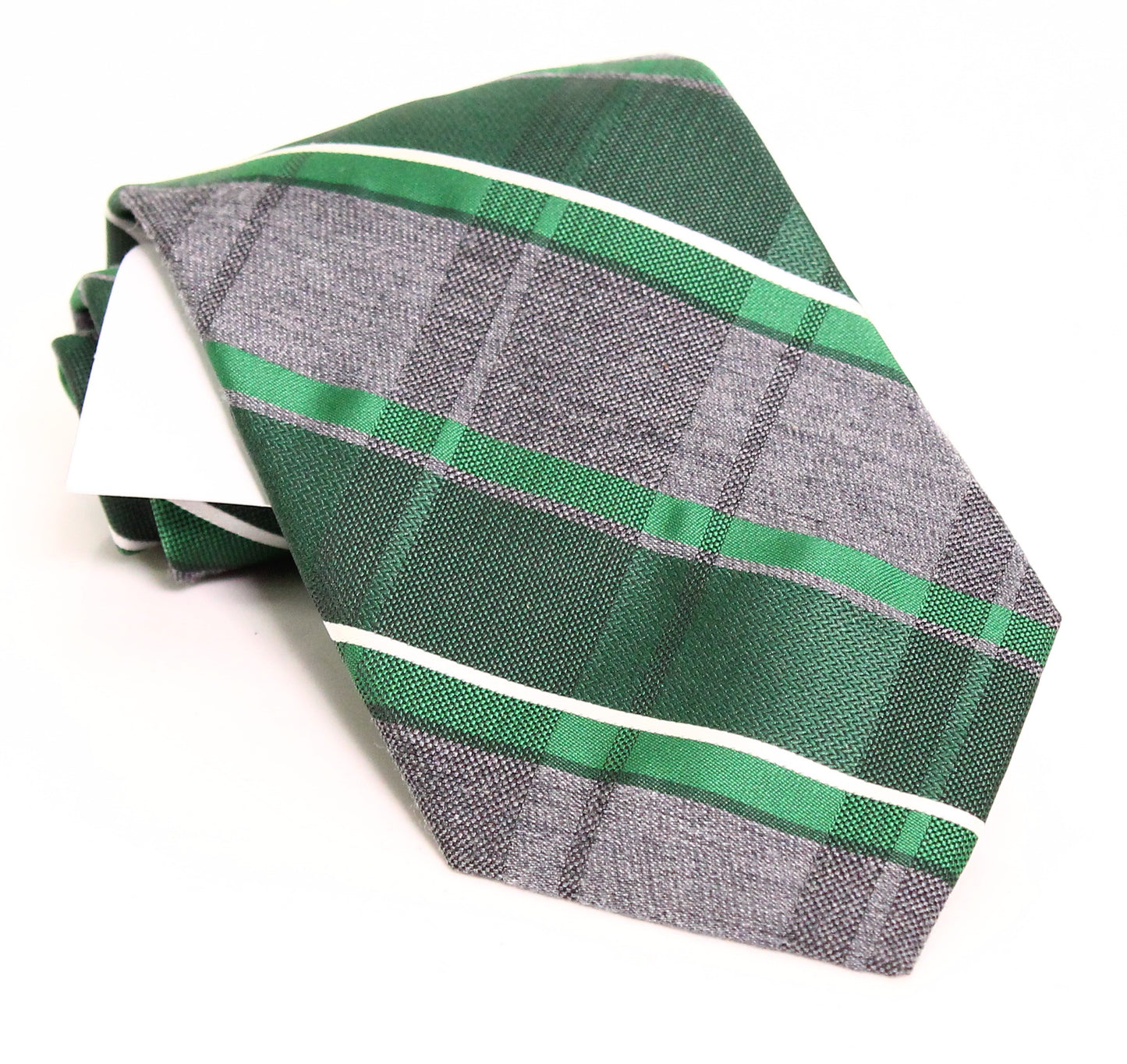 Gravata masculina Van Heusen One Plaid Skinny Slim, verde, tamanho regular