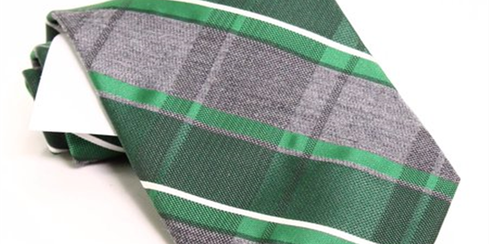 Gravata masculina Van Heusen One Plaid Skinny Slim, verde, tamanho regular