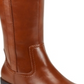 Tommy Hilfiger Imina Botas de montaria femininas de couro sintético até o joelho, tamanho 5 M, marrom