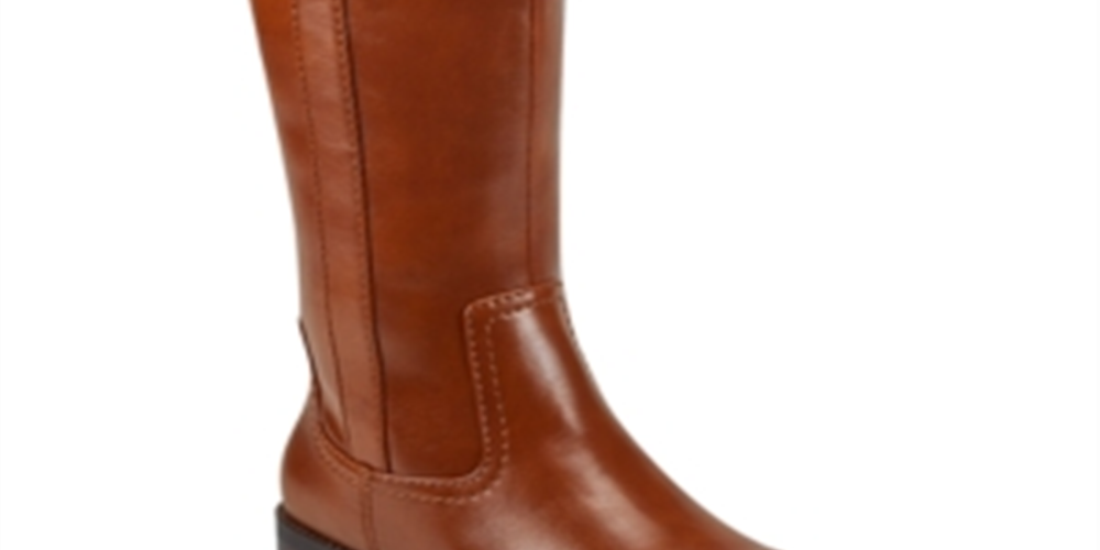 Tommy Hilfiger Imina Botas de montaria femininas de couro sintético até o joelho, tamanho 5 M, marrom